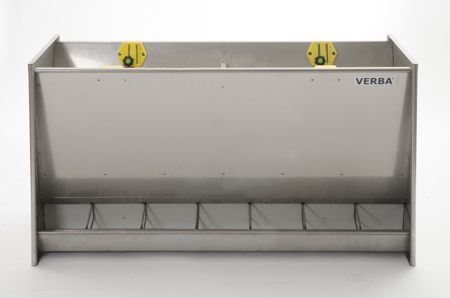 A00-1133 Stainless Steel SL773D Stainless Steel piglet dry feed trough Stainless steel piglet double feeder for dry feed