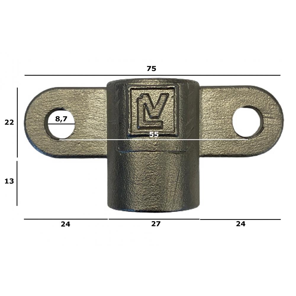 Stainless steel wall bracket 1/2" 1/2" stainless steel wall bracket